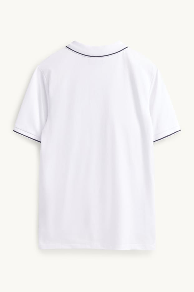 Herren - Poloshirt - Slim Fit - weiß