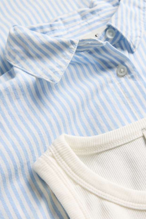 Kinder Mädchen - Set - Bluse und Top - 2 teilig - blau