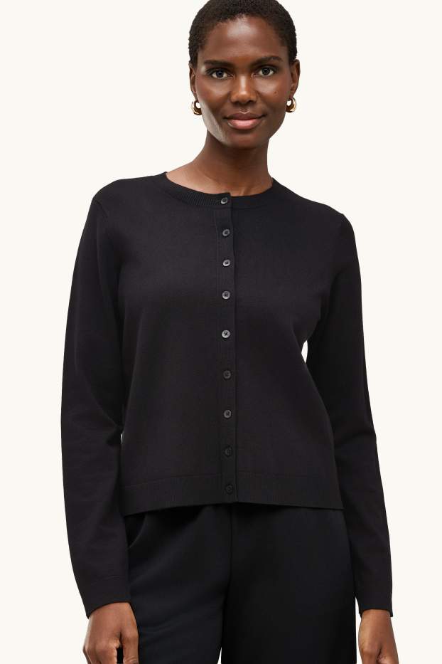 Damen - Strickjacke - schwarz