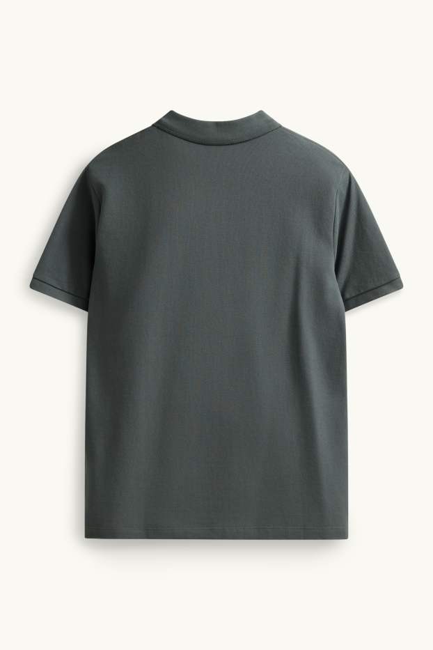 Herren - Poloshirt - Regular Fit - dunkelgrau