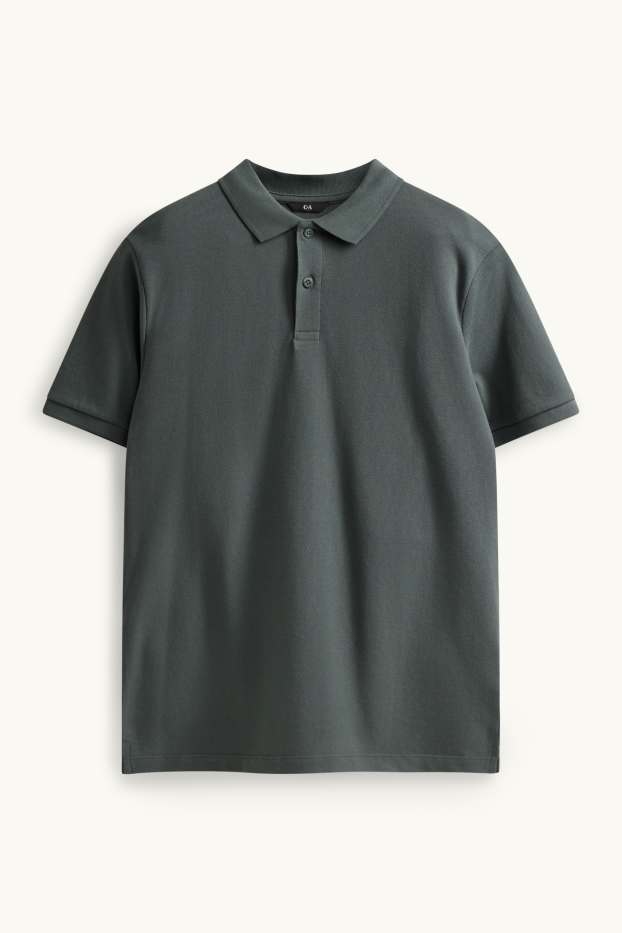 Herren - Poloshirt - Regular Fit - dunkelgrau