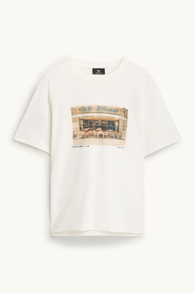 Home - Samarreta de mànigues curtes - relaxed fit - blanc