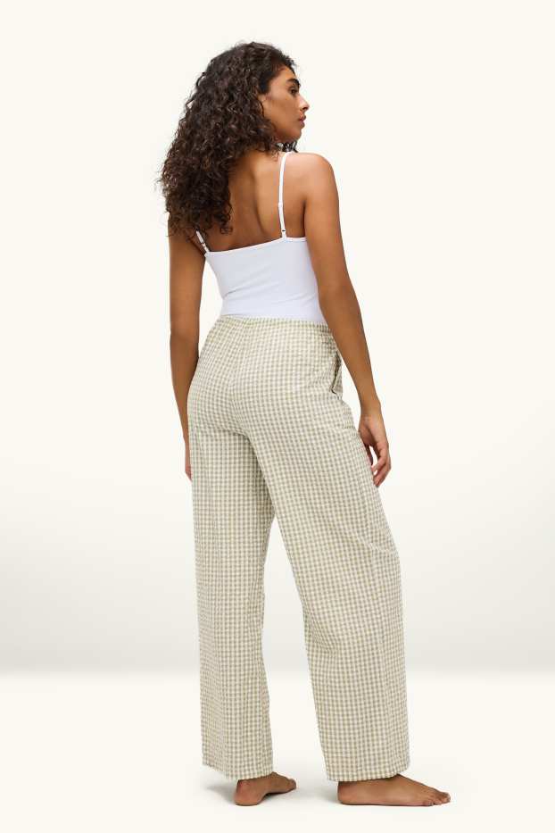 Dona - Pantalons de pijama - de quadres - verd
