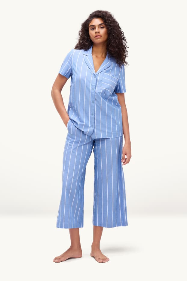 Dona - Pijama - de ratlles - blau clar