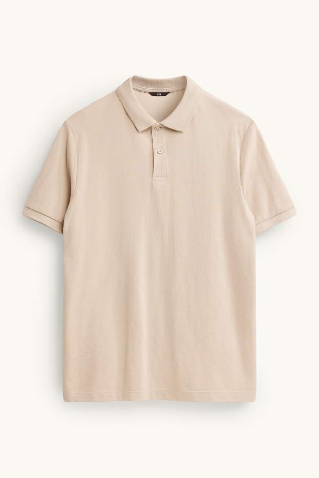 Men - Polo shirt - regular fit - beige