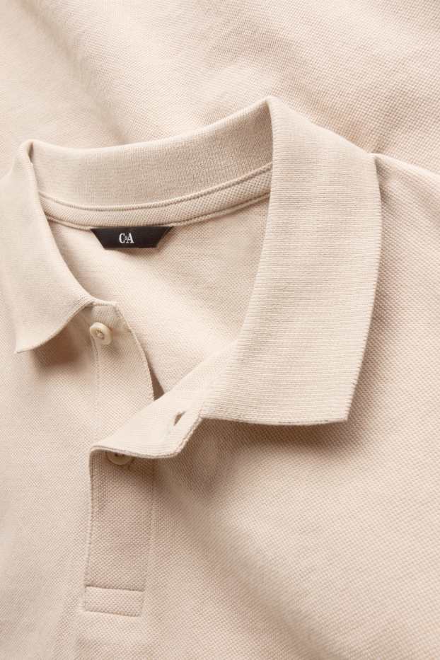 Men - Polo shirt - regular fit - beige