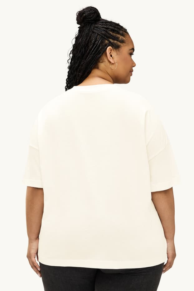 Mujer - Camiseta - relaxed fit - blanco