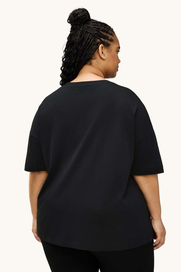 Mujer - Camiseta - relaxed fit - negro