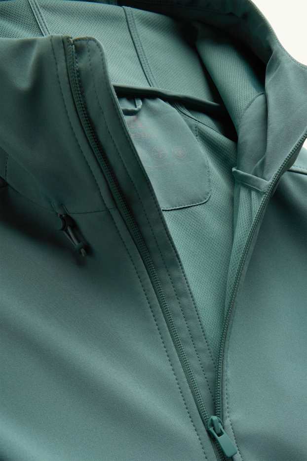 Herren - Softshelljacke mit Kapuze - wasserabweisend - 4 Way Stretch - grün