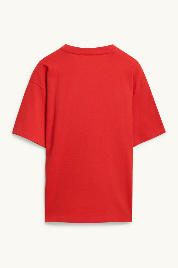 Kinder Buben - Kopfhörer - Kurzarmshirt - rot
