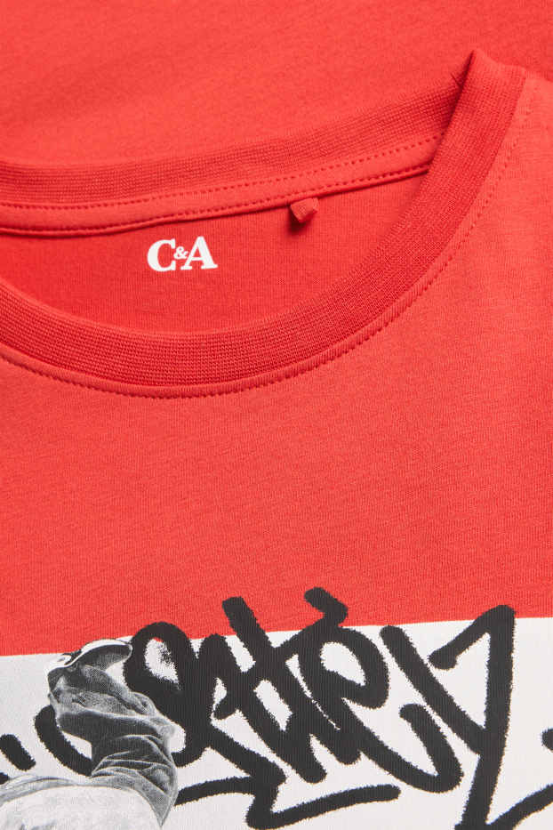 Kinderen: jongens - Graffiti - T-shirt - rood