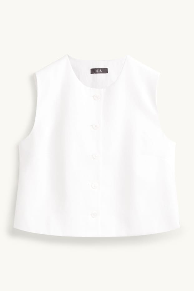 Femmes - Gilet - blanc