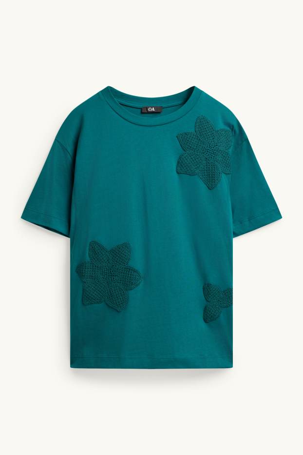 Femei - Tricou - relaxed fit - petrol