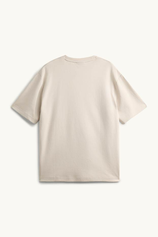Hommes - T-shirt - relaxed fit - beige