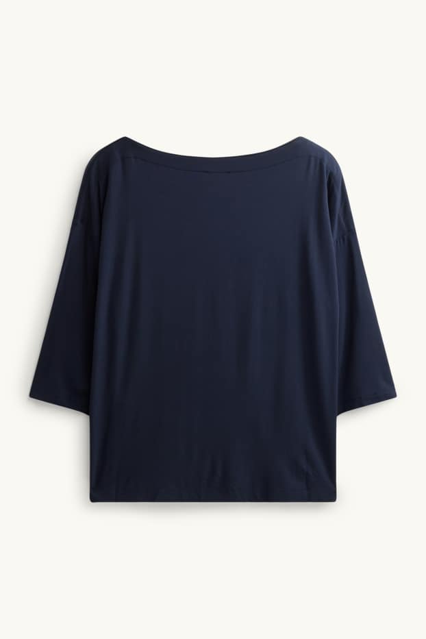 Femei - Tricou cu mânecă lungă - regular fit - albastru închis