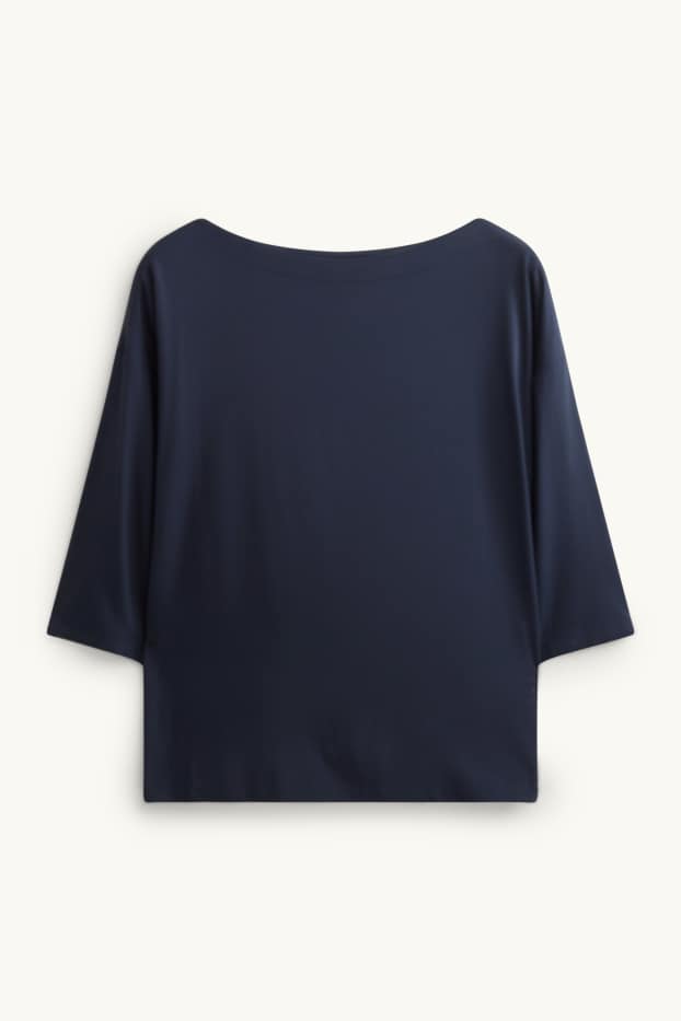 Femei - Tricou cu mânecă lungă - regular fit - albastru închis