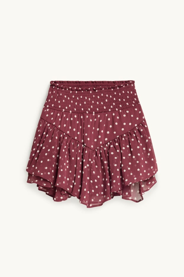 Children Girls - Skirt - polka dot - red