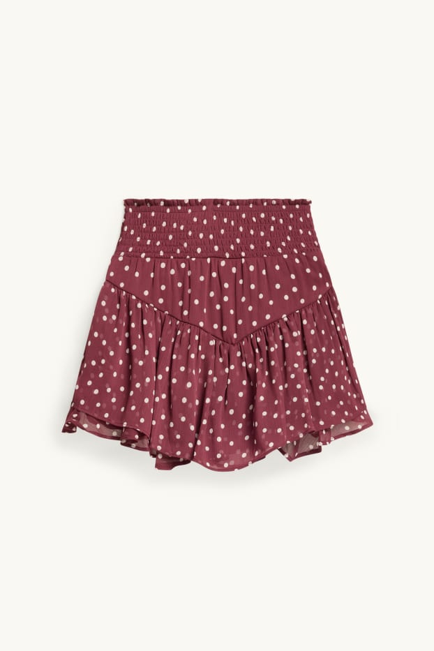 Children Girls - Skirt - polka dot - red