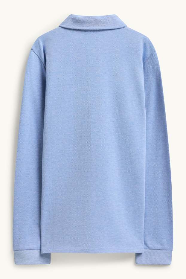 Kinder Buben - Poloshirt - blau