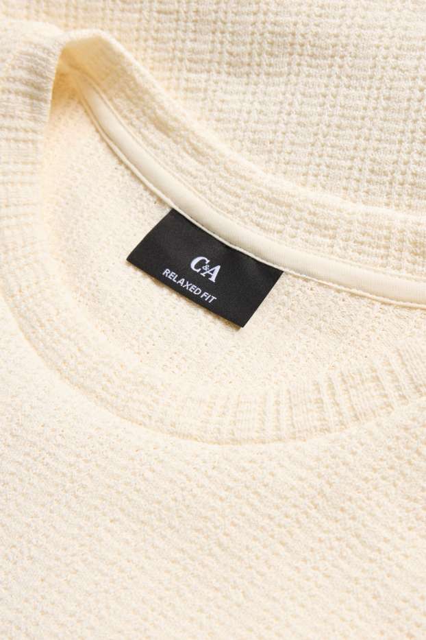 Men - T-shirt - creme