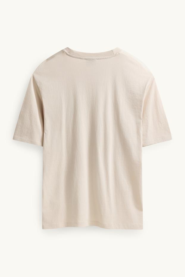 Herren - T-Shirt - Relaxed Fit - beige