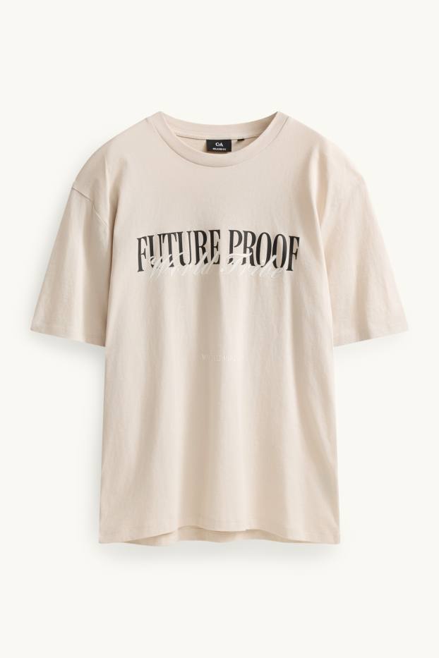 Herren - T-Shirt - Relaxed Fit - beige