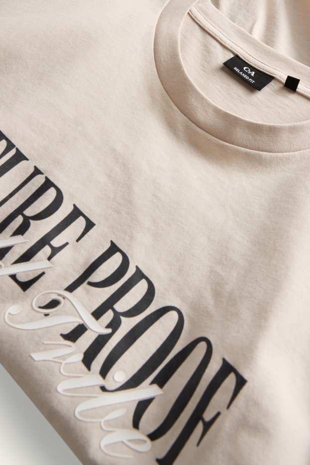 Herren - T-Shirt - Relaxed Fit - beige