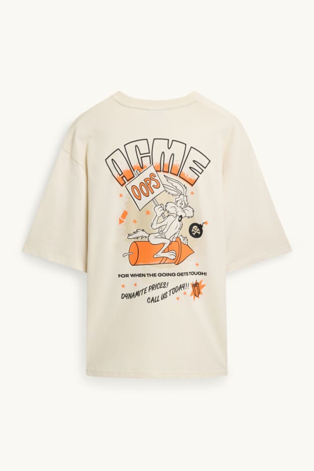 Herren - T-Shirt - Oversized - Looney Tunes - beige
