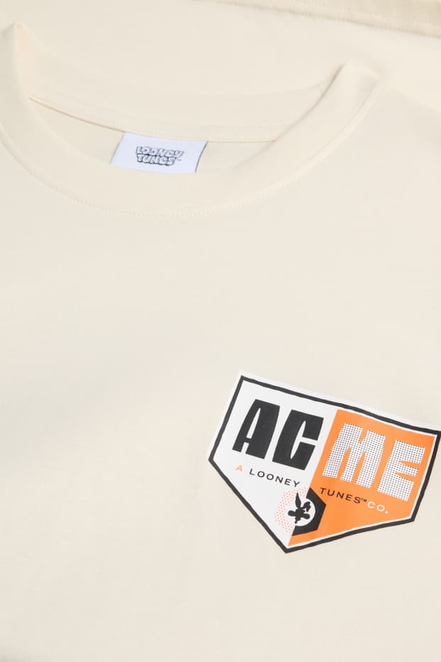 Herren - T-Shirt - Oversized - Looney Tunes - beige