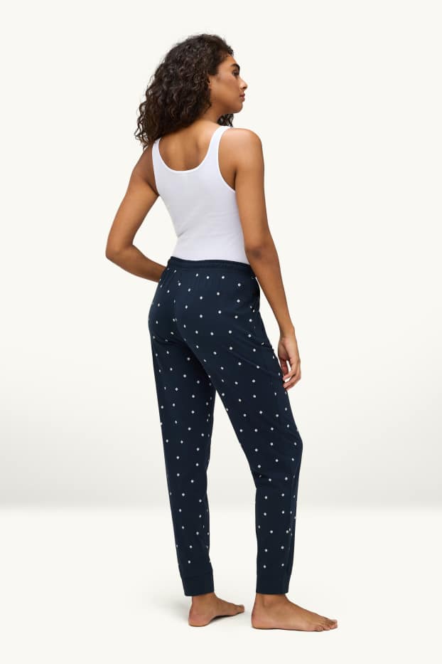 Women - Pyjama bottoms - floral - dark blue