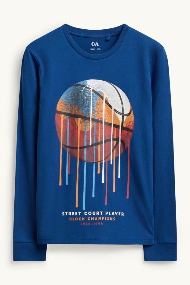 Kinder Buben - Multipack 2er - Basketball - Pyjama - 4 teilig - blau