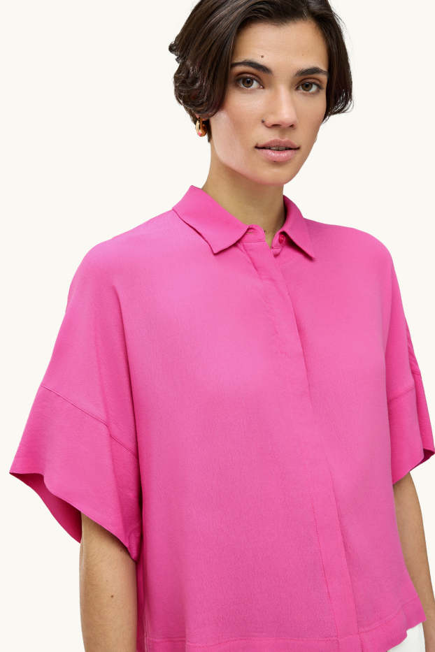 Dames - Blouse - fuchsiarood