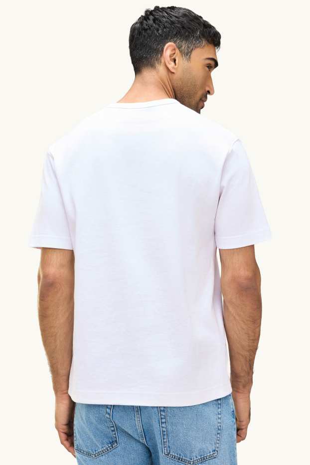 Hommes - T-shirt - relaxed fit - blanc