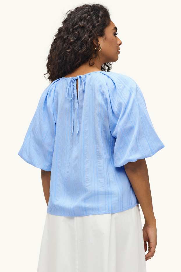Femmes - Chemisier - finition texturée - bleu