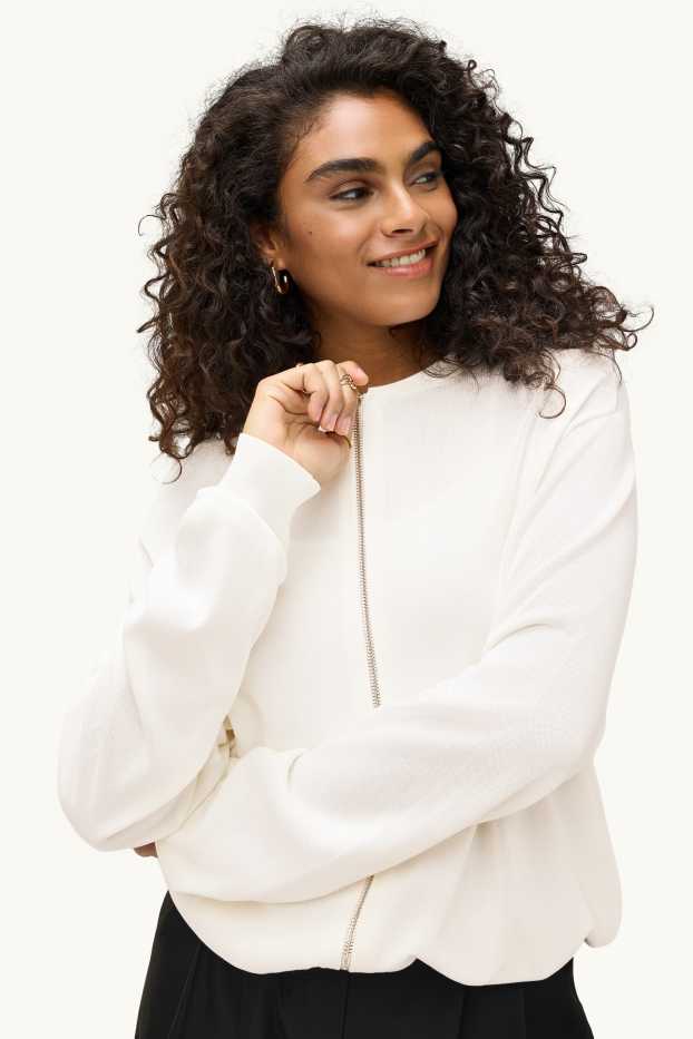 Damen - Strickjacke - weiss