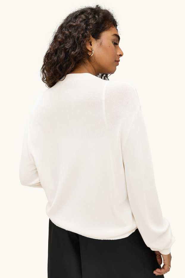 Damen - Strickjacke - weiss