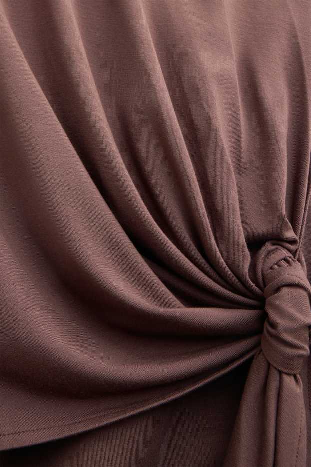 Femmes - Robe en viscose - straight fit - marron