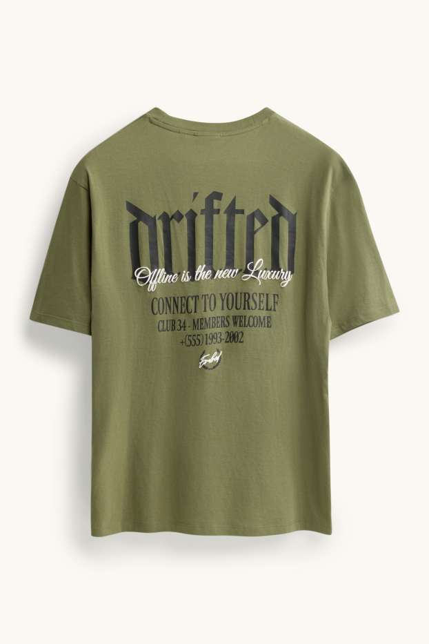 Heren - T-shirt - relaxed fit - groen
