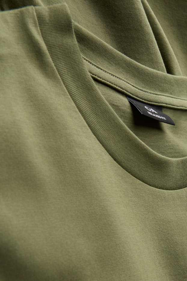 Heren - T-shirt - relaxed fit - groen