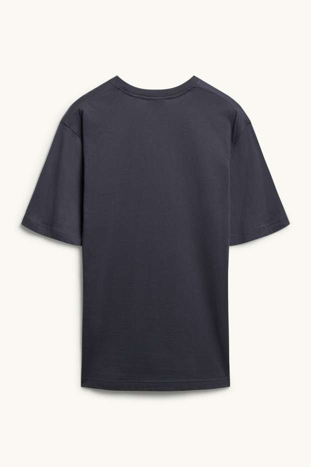 Hommes - T-shirt - relaxed fit - gris foncé