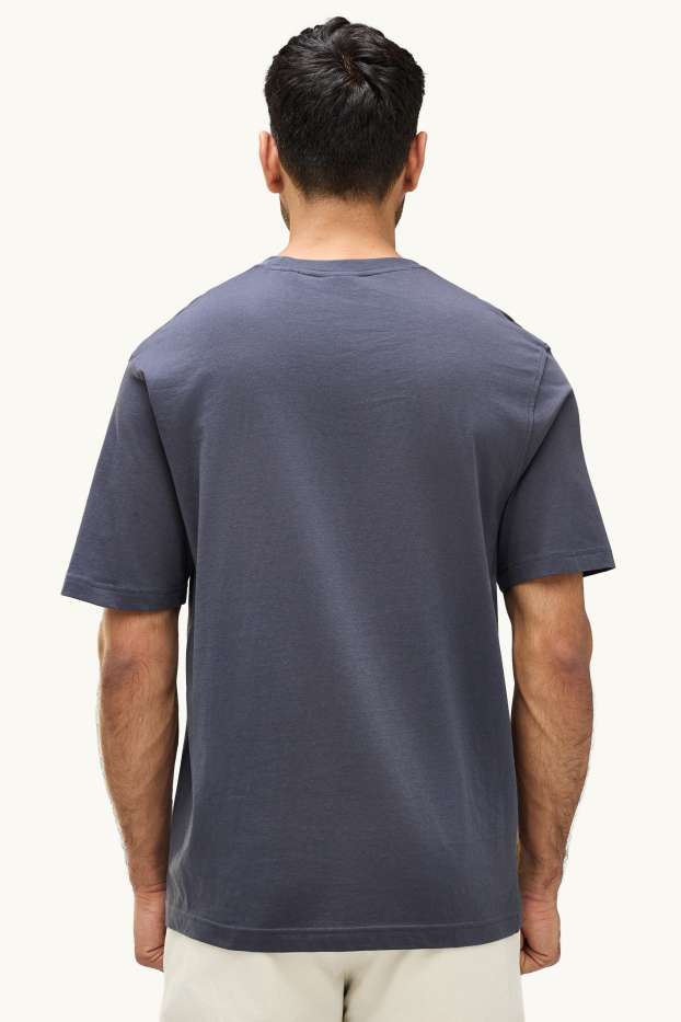 Hommes - T-shirt - relaxed fit - gris foncé