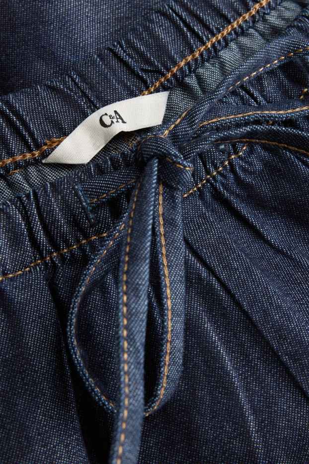 Donna - Shorts di jeans - vita media - jeans blu scuro