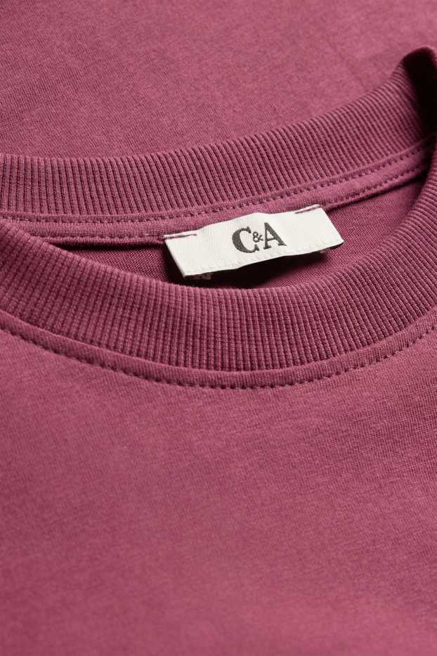 Dames - T-shirt - oversized - rood