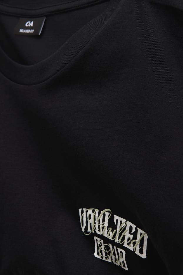 Herren - T-Shirt - Relaxed Fit - schwarz