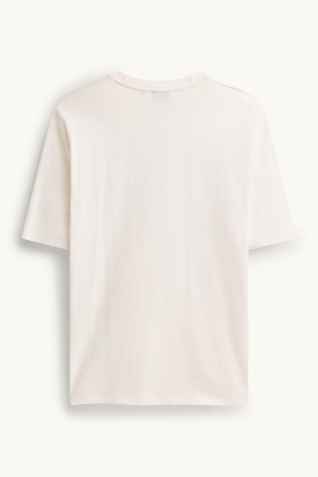 Heren - T-shirt - relaxed fit - wit