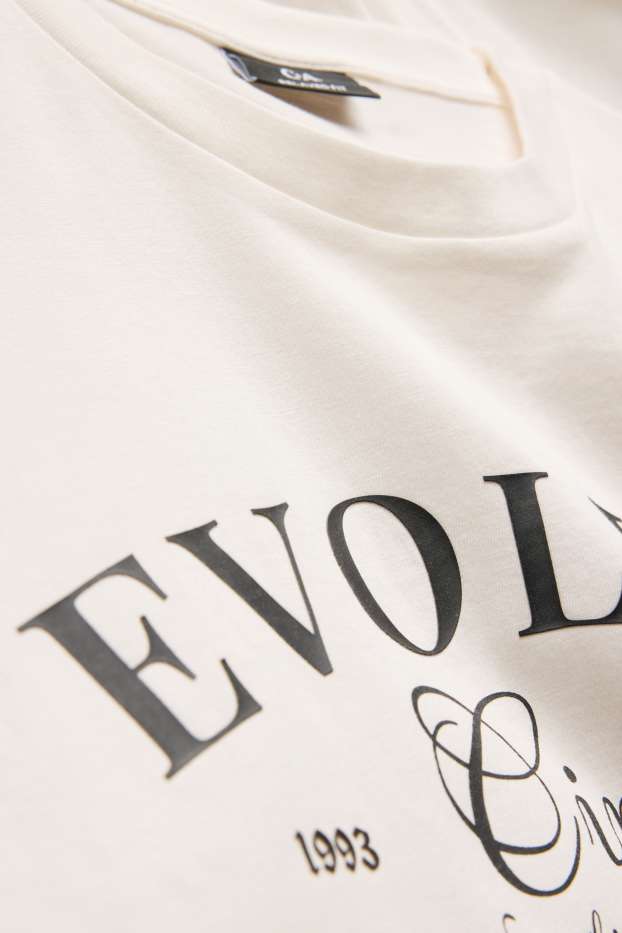 Heren - T-shirt - relaxed fit - wit