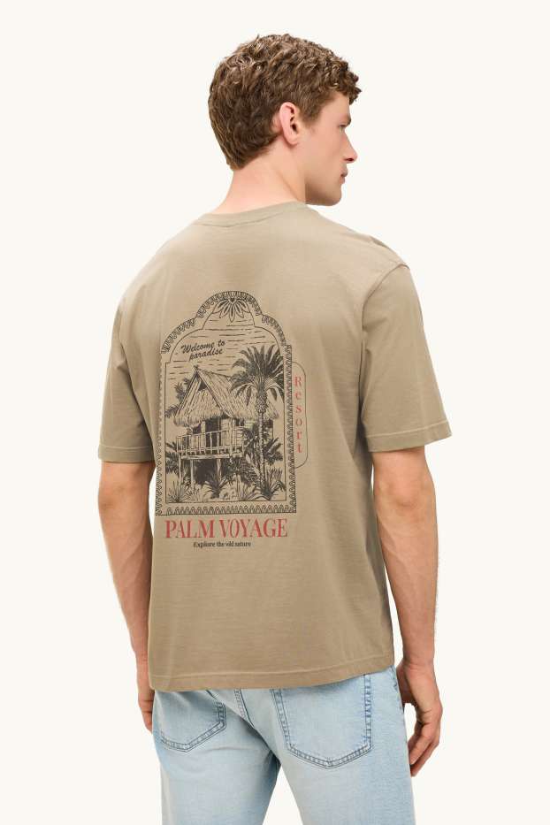 Herren - T-Shirt - Relaxed Fit - hellbraun