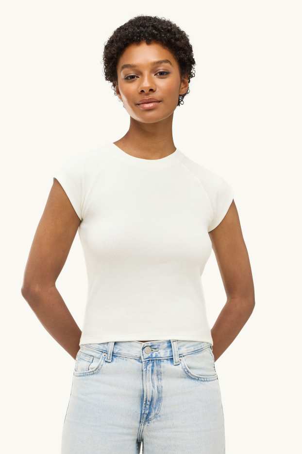 Dames - T-shirt - slim fit - wit