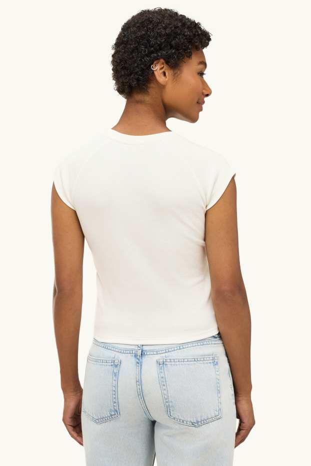 Dames - T-shirt - slim fit - wit