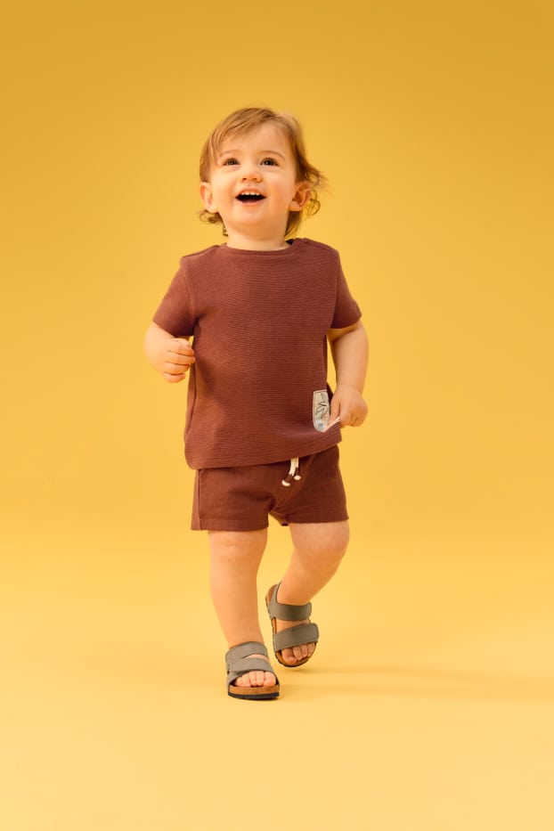 Baby Buben - Multipack 3er - Krokodil - Baby-Kurzarmshirt - weiß
